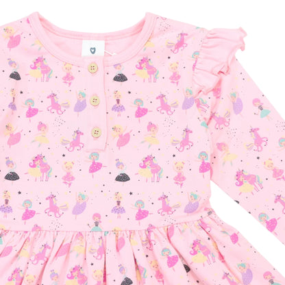 Dancing Unicorn Dress - Pink