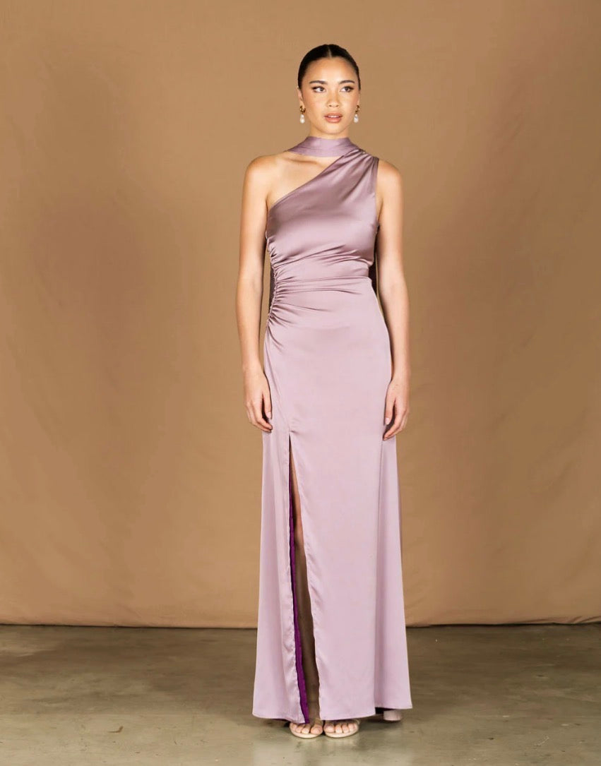 Jelissa Reversible Gown - Violet / Taupe