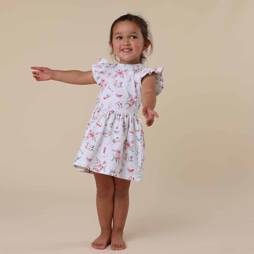 White Rabbit Short Sleeve Organic Dress