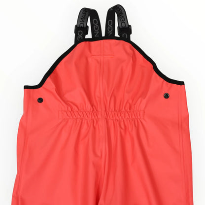 Waterproof Adjustable Rain Overalls - Red