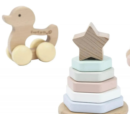 Wooden Baby Gift Set