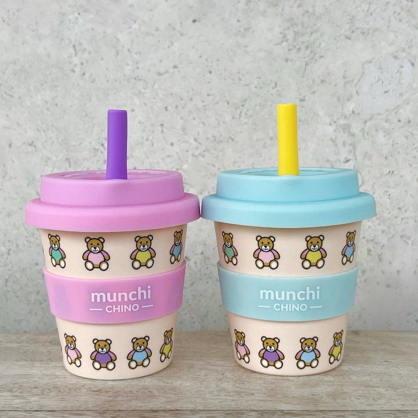 Beary Cute Babychino Cup (Blue) - Straw Included