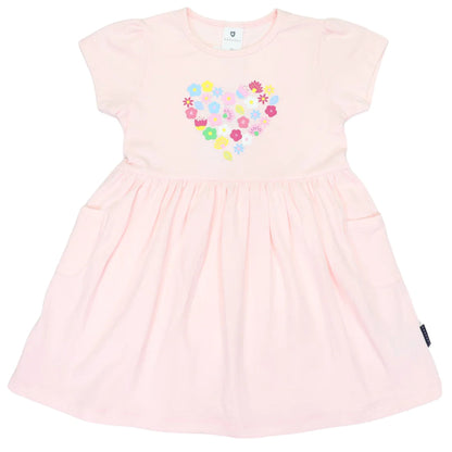 Pink Flower Heart Dress