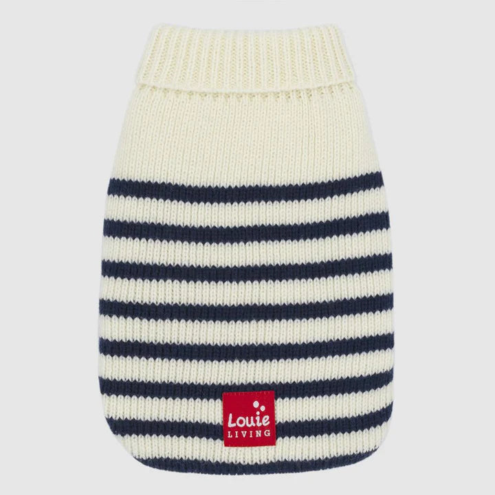 Stripe Cardigan - Navy/White Large