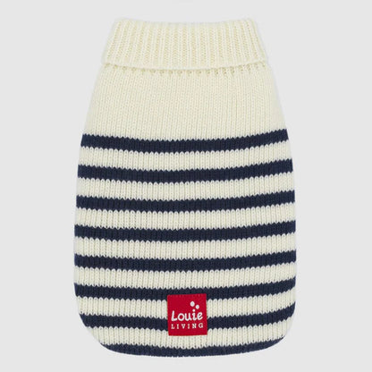 Stripe Cardigan - Navy/White Large