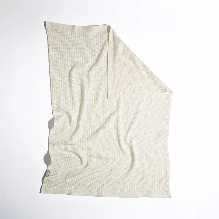 Cotton Cellular Blanket - Natural White