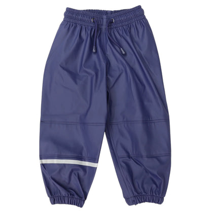 Waterproof Rain Pant With Drawstring & Elastic Footstrap - Navy