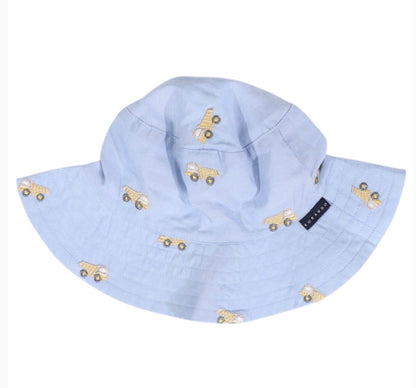 Truck Embroidered Sunhat - Chambray