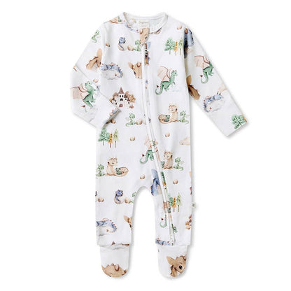 Dragon Organic Snuggle Sleepsuit Zip Footie