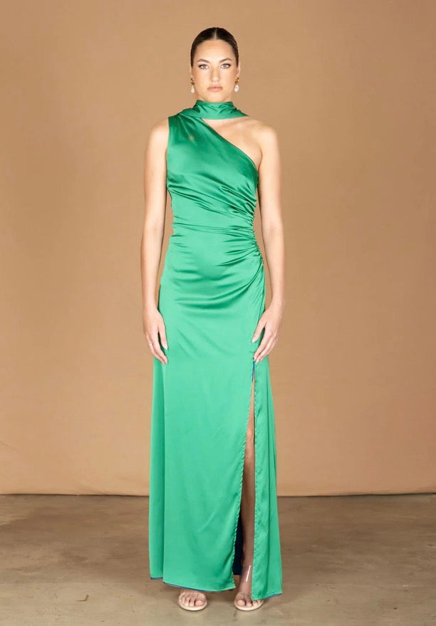 Jelissa Reversible Gown -  Emerald / Royal Blue