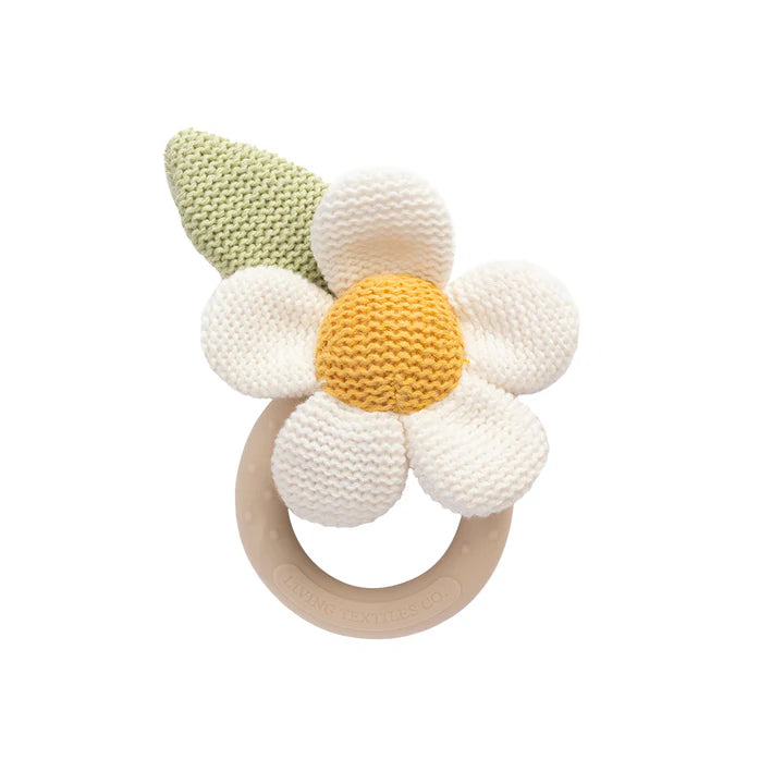 Teething Ring Rattle - Daisy