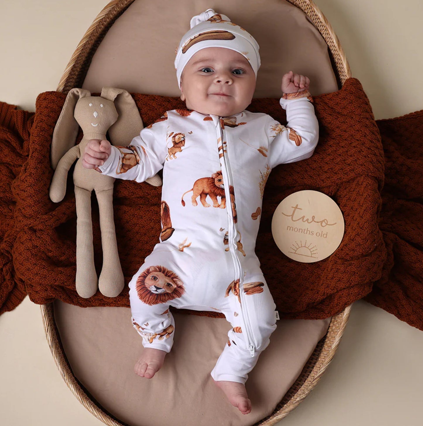 Lion Organic Snugglesuit Convertible Romper
