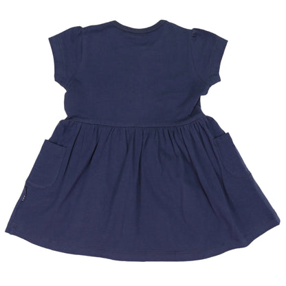 Navy Flower Heart Dress