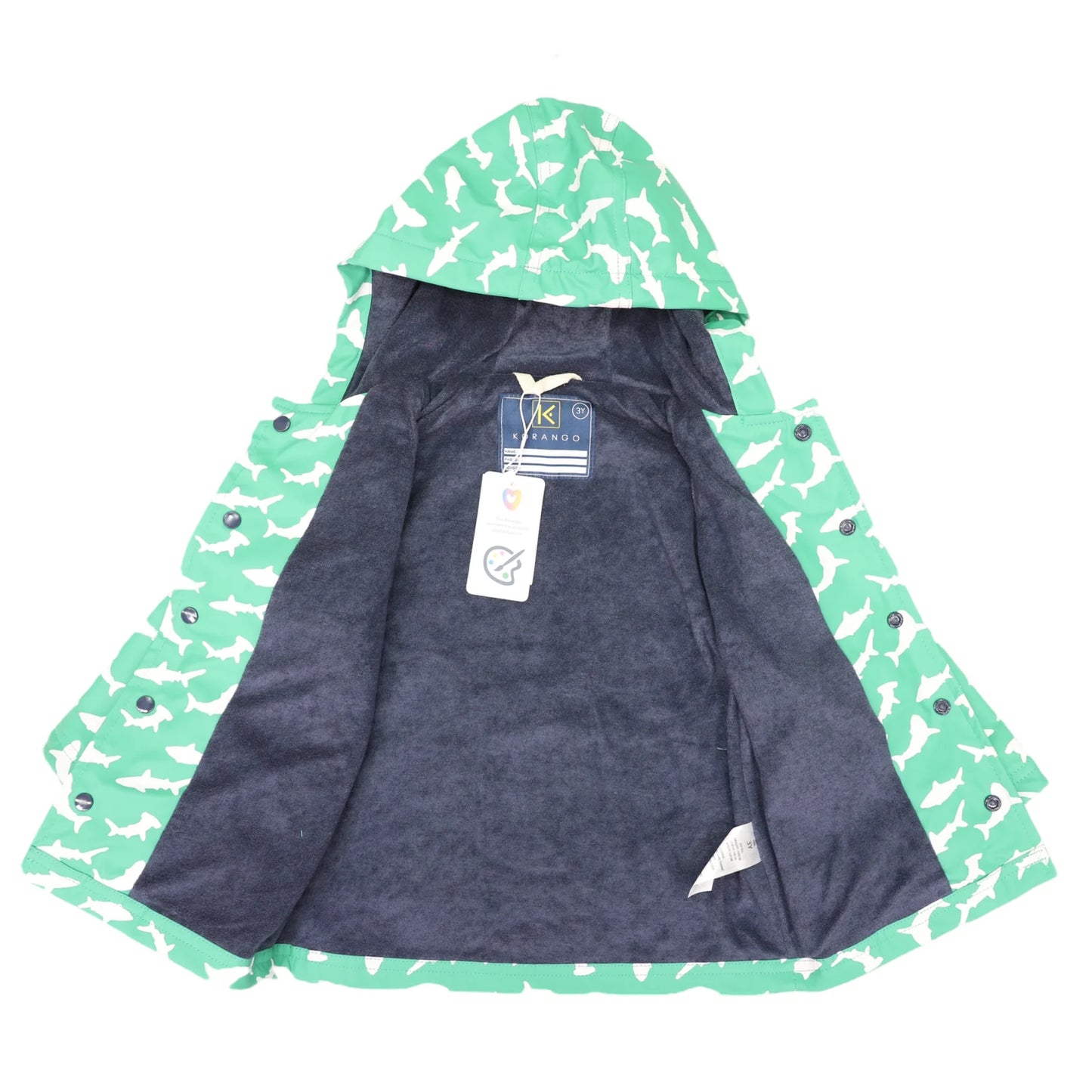 Colour Change Raincoat - Green Shark