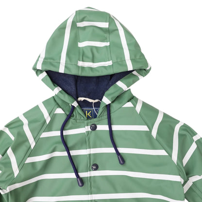Colour Change Raincoat - Green Stripe