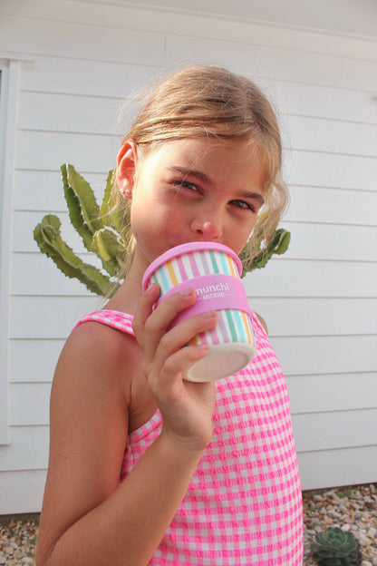 Calypso Middie Single Cup (8oz/240ml) Pink Straw Included