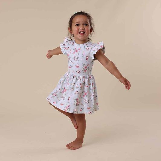 White Rabbit Short Sleeve Organic Dress