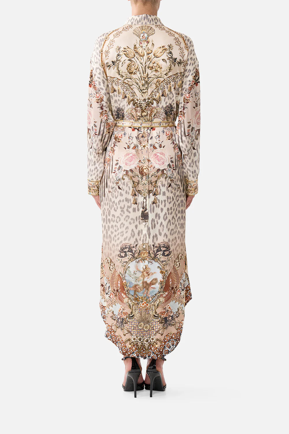 Shirt Dress With Back Button Detail - Aranjuez Animalia