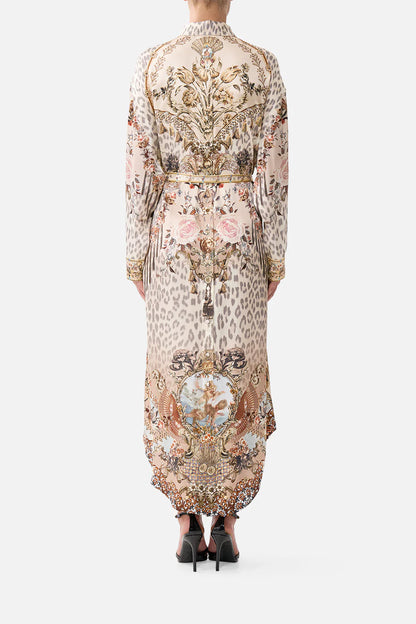 Shirt Dress With Back Button Detail - Aranjuez Animalia