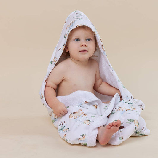 Duck Pond Organic Hooded Baby Towel