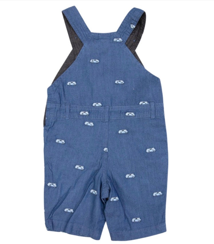 Kombi Van Embroidered Overalls - Blue