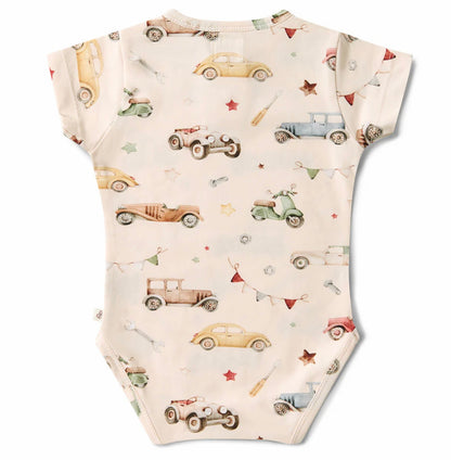 Vintage Cars Short Sleeve Organic Bodysuit