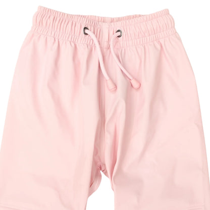 Waterproof Rain Pant With Drawstring & Elastic Footstrap - Pink