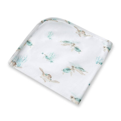 Turtle Organic Jersey Wrap & Beanie Set