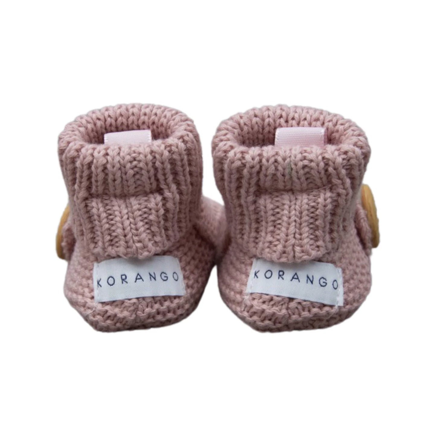 Cotton Knit Bootie with Gift Box - Dusty Pink