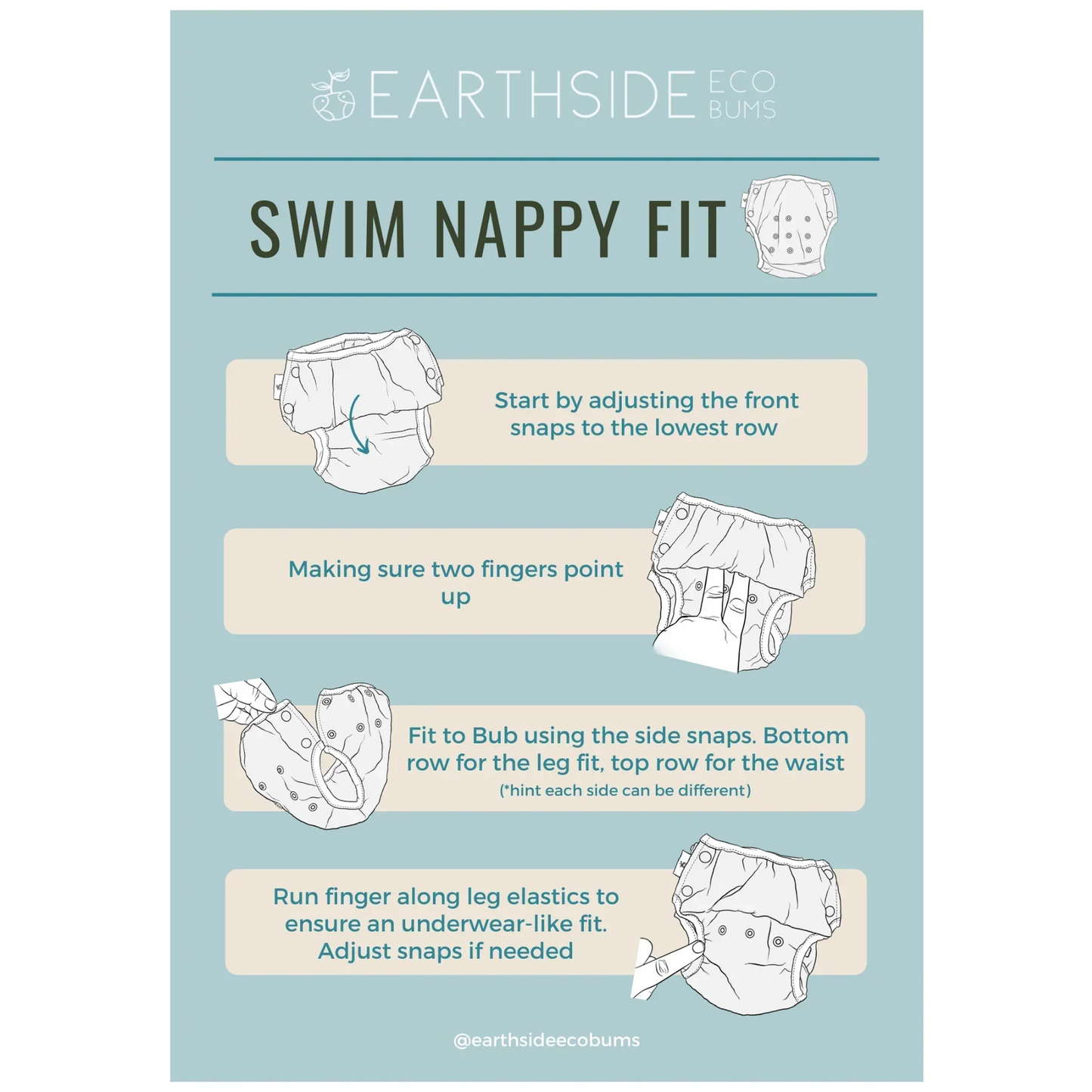 Reusable Swim Nappies - Yakaarn Print