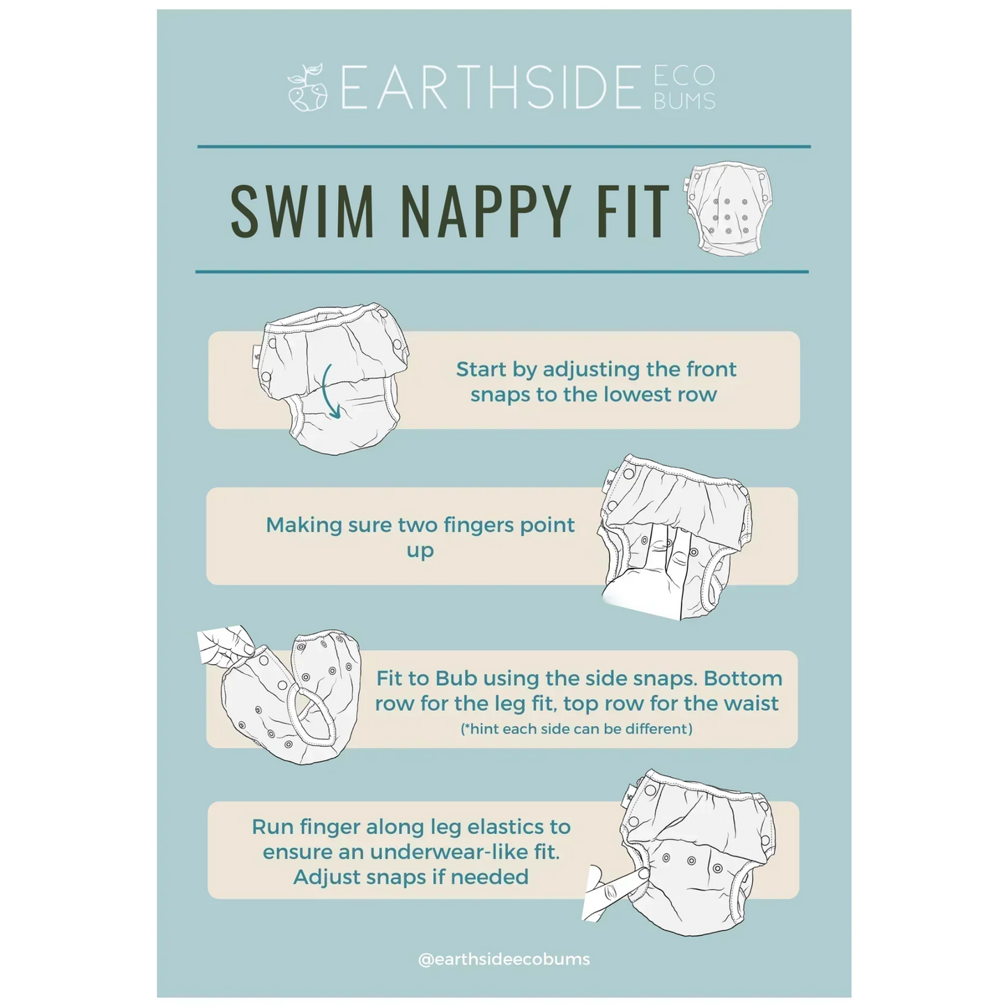 Reusable Swim Nappies - Enchanted Print