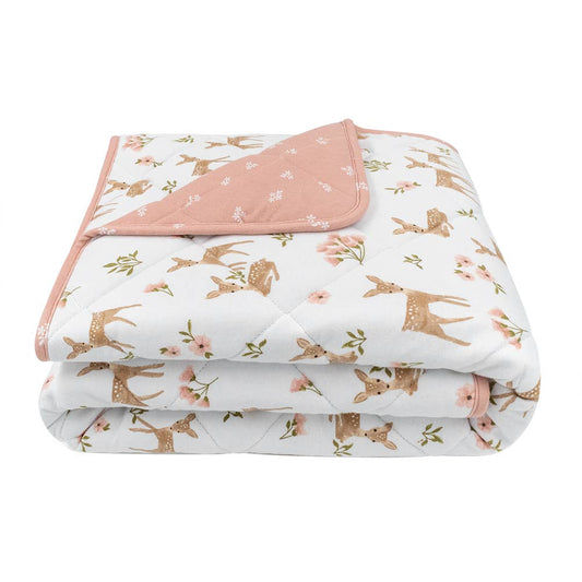 Reversible Quilted Cot Comforter - Sophia's Gardens