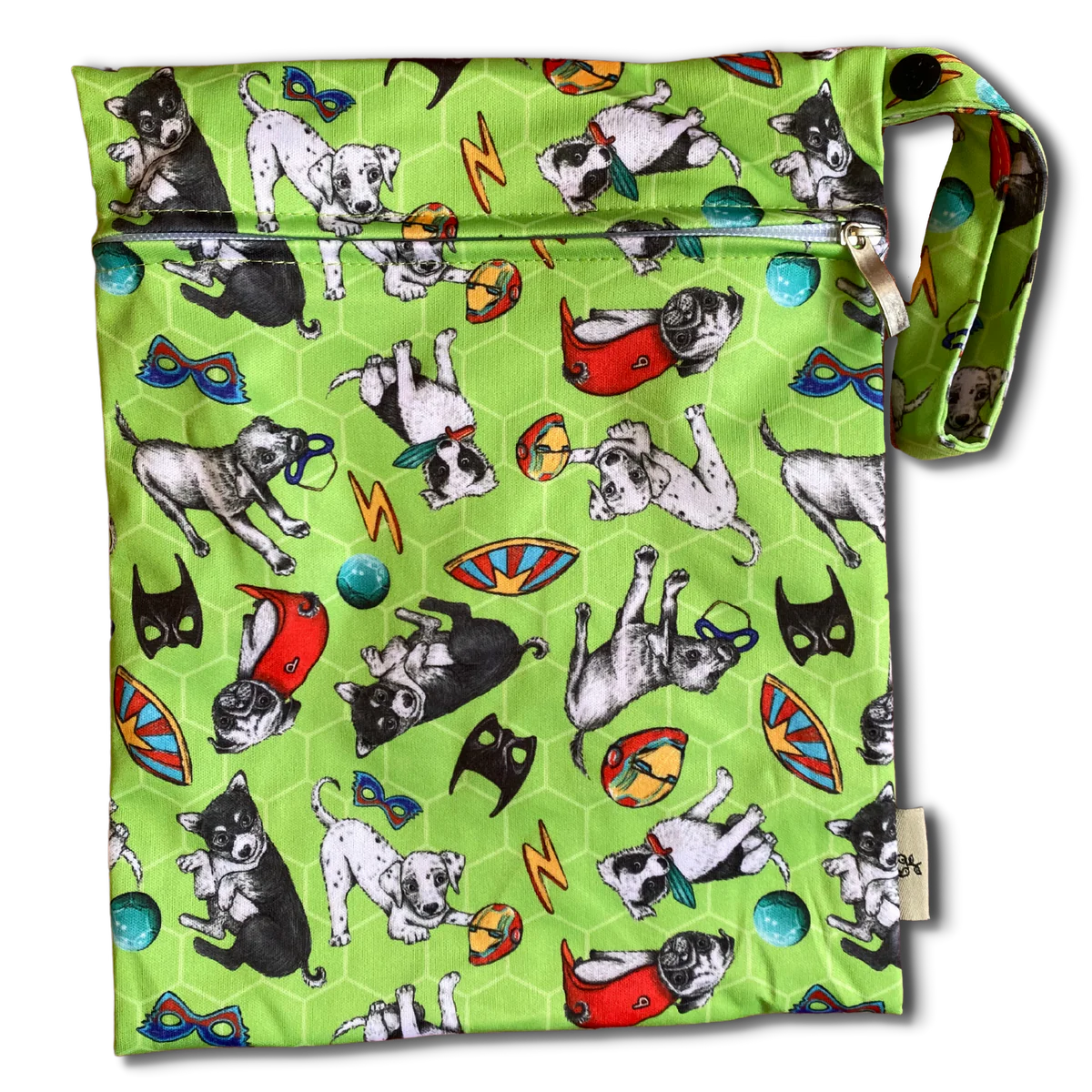 Mini Wet Bag - Poochie Power Print