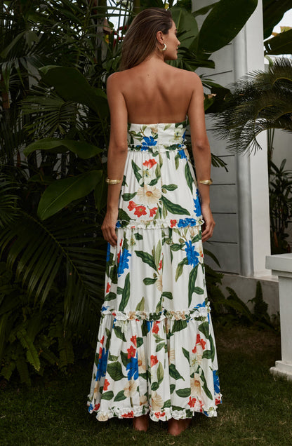Daria Maxi Dress - White Floral