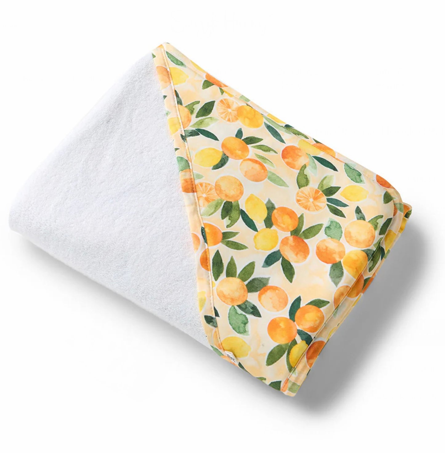 Sunny Citrus Organic Hooded Baby Towel