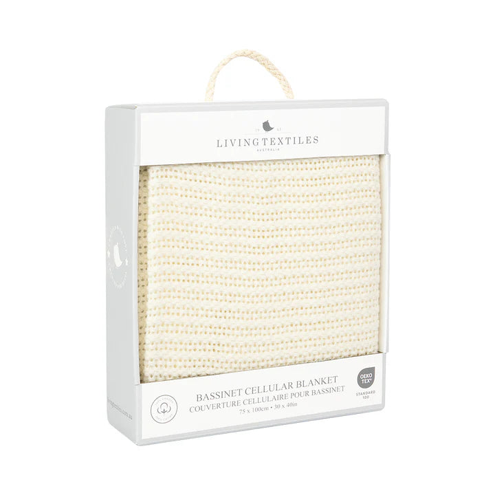 Cotton Cellular Blanket - Natural White