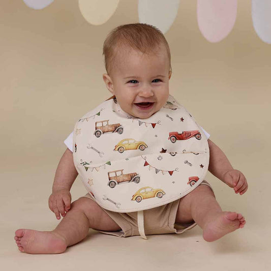 Vintage Cars Snuggle Bib