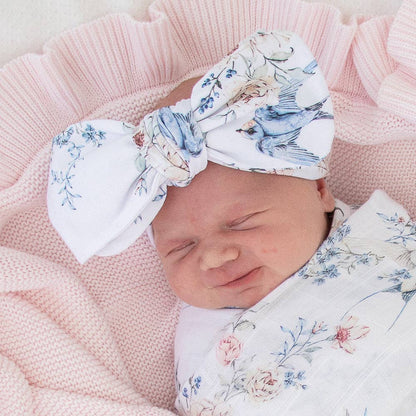 Sweet Swallows Organic Oversized Bow
