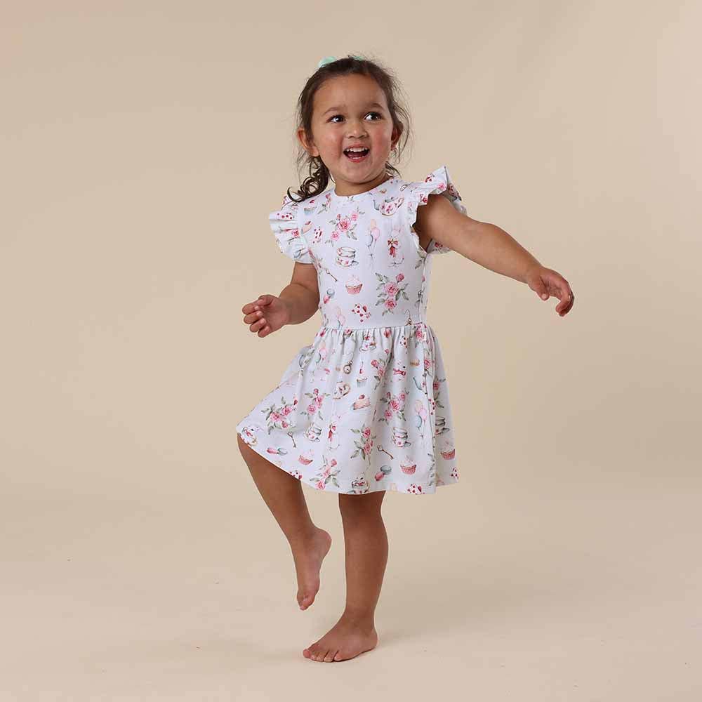White Rabbit Short Sleeve Organic Dress