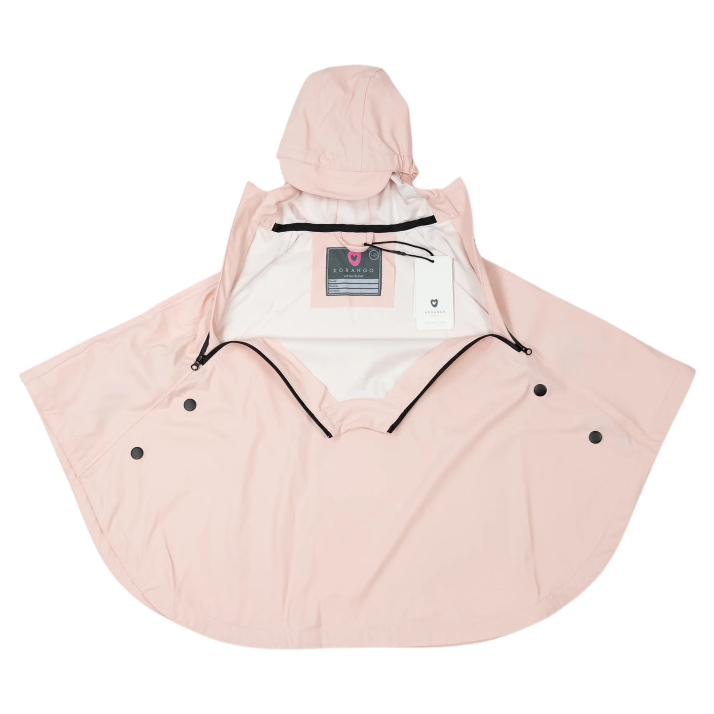 Waterproof Poncho With Carry Bag - Dusty Pink