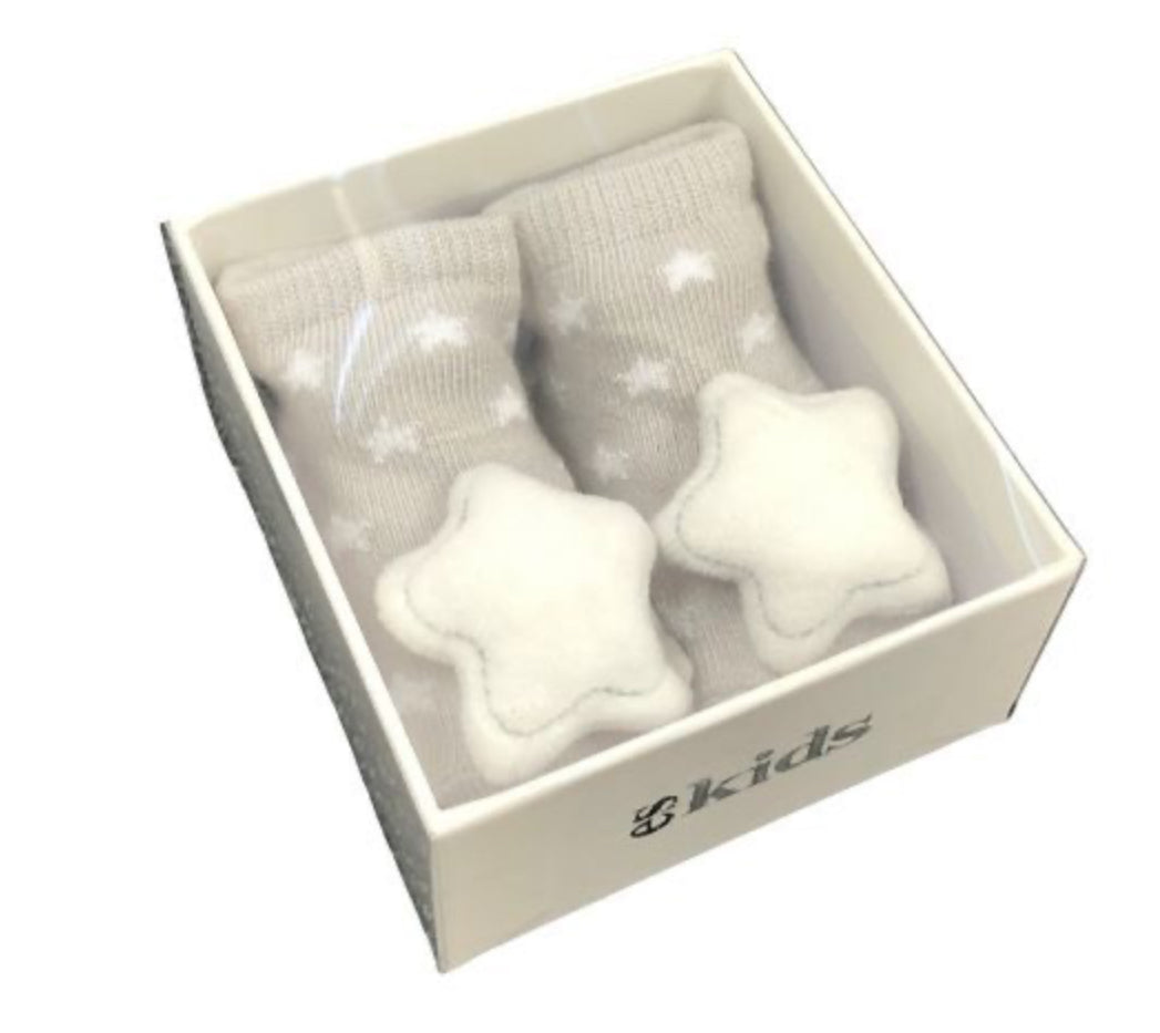 Baby Socks with Rattles - Various Colours