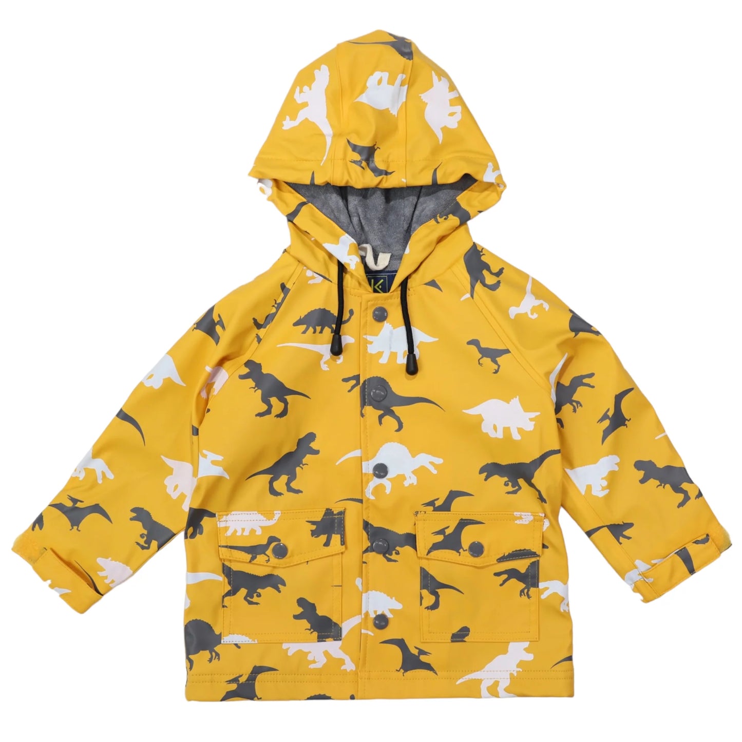 Colour Change Raincoat - Dinosaur Yellow