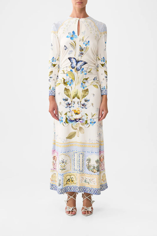 Gathered Jersey Dress Botanical Ballads