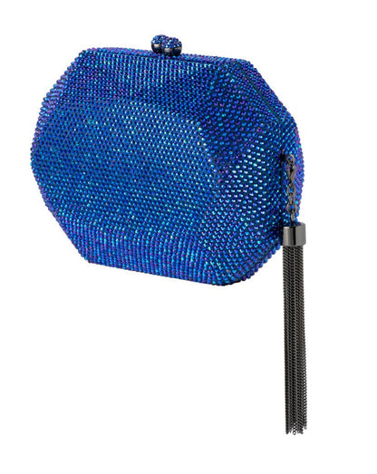 Matty Crystal Clutch - Blue