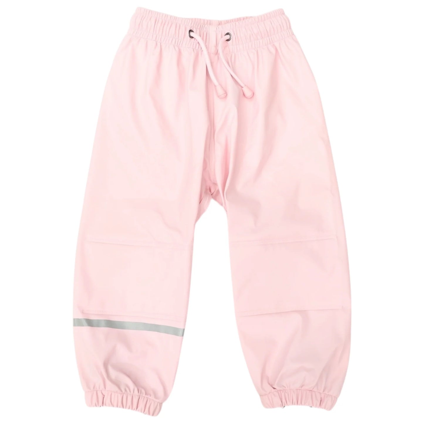 Waterproof Rain Pant With Drawstring & Elastic Footstrap - Pink