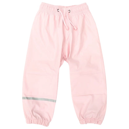 Waterproof Rain Pant With Drawstring & Elastic Footstrap - Pink