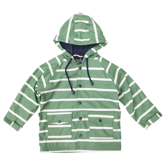 Colour Change Raincoat - Green Stripe
