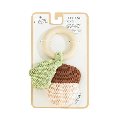 Teething Ring Rattle - Acorn