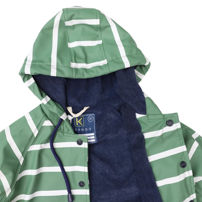 Colour Change Raincoat - Green Stripe