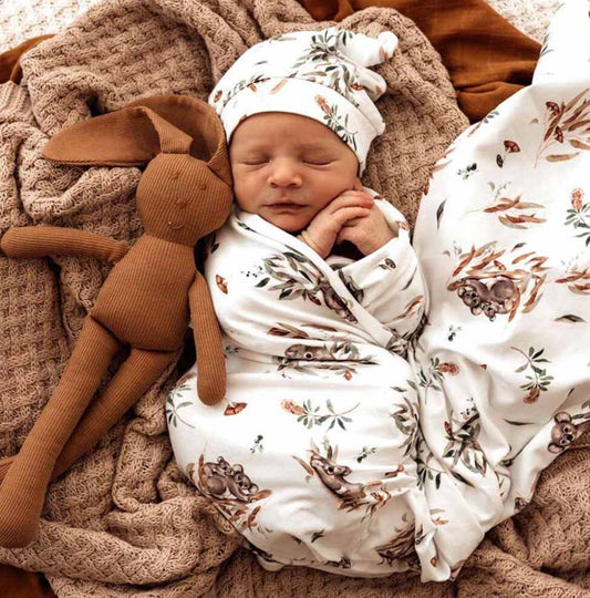 Koala Organic Stretch Cotton Baby Wrap Set